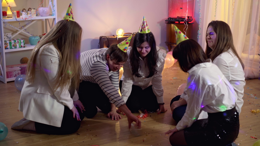 Girls Playing Spin The Bottle